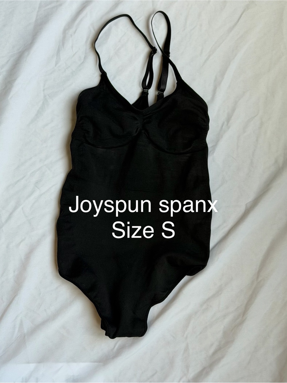 Black Joyspun Spanx One-Piece Bodysuit